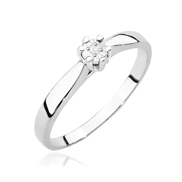 Inel Aur 9K cu Diamant Natural 0.01 ct - Img 4