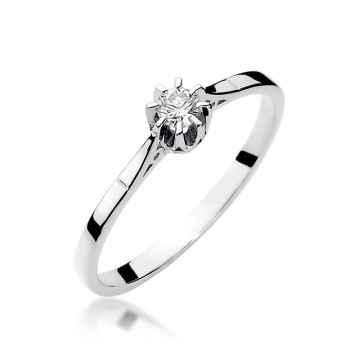 Inel Aur 9K cu Diamant Natural 0.10 ct - Img 5