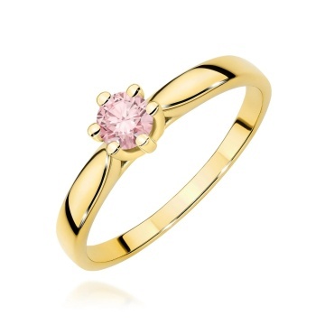 Inel Aur 9K cu Diamant Roz de Laborator 0.30 ct
