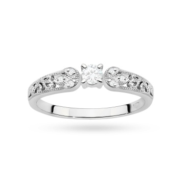 Inel Aur 9K cu Diamante de Laborator 0.13 ct - Img 8