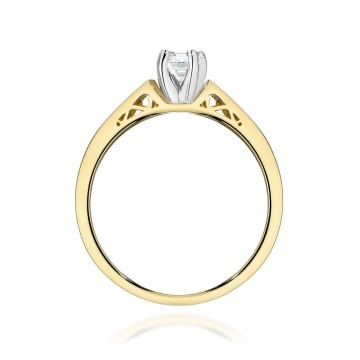 Inel Aur 9K cu Diamante de Laborator 0.42 ct - Img 3
