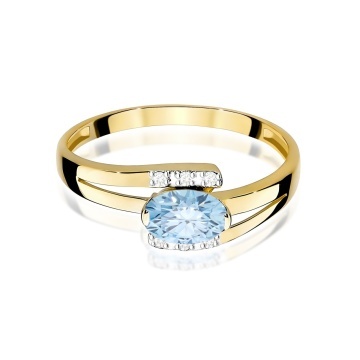Inel Aur 9K cu Diamante de Laborator 0.55 ct - Img 2