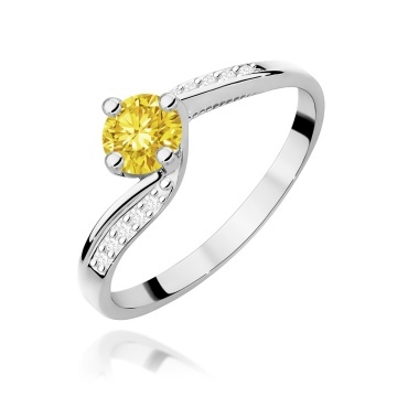 Inel Aur 9K cu Diamante de Laborator 0.55 ct - Img 5