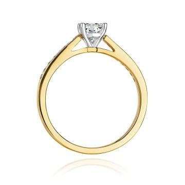 Inel Aur 9K cu Diamante de Laborator 0.62 ct - Img 3