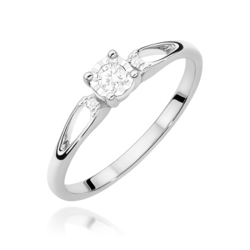 Inel Aur 9K cu Diamante Naturale 0.09 ct - Img 5