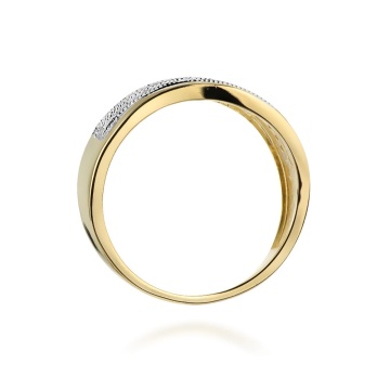 Inel Aur 9K cu Diamante Naturale 0.18 ct - Img 3