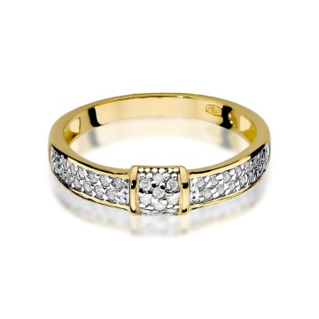 Inel Aur 9K cu Diamante Naturale 0.19 ct - Img 2
