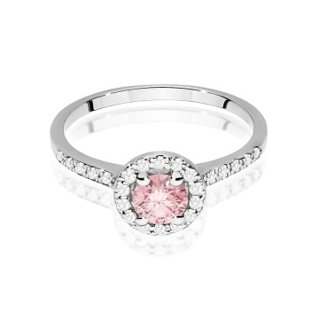 Inel Aur 9K cu Diamante Roz de Laborator 0.74 ct - Img 6