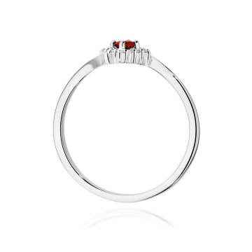 Inel Aur 9K cu Rubin 0.15 ct si Diamante Naturale 0.06 ct - Img 7