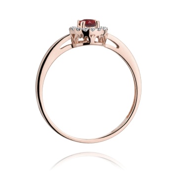 Inel Aur 9K cu Rubin 0.15 ct si Diamante Naturale 0.08 ct - Img 7