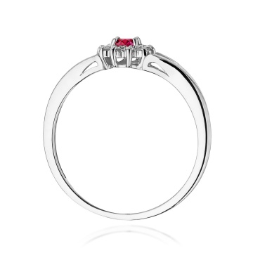 Inel Aur 9K cu Rubin 0.15 ct si Diamante Naturale 0.09 ct - Img 7