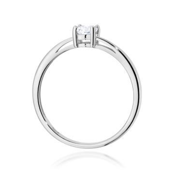 Inel Aur 9K cu Safir Alb 0.50 ct - Img 6