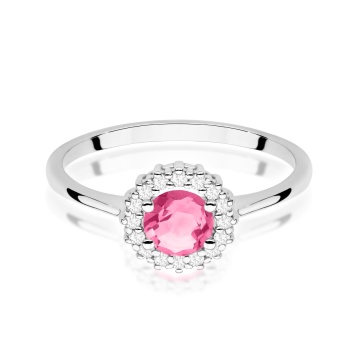 Inel Aur 9K cu Topaz Roz 0.60 ct si Diamante Naturale 0.14 ct - Img 6