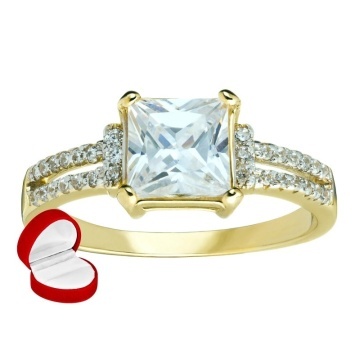 Inel de Logodnă din Aur 8K cu Piatră Mare de 3.1585 Ct - Img 3