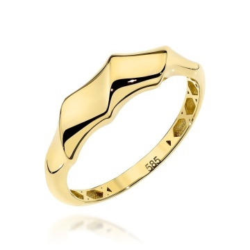 Inel din Aur 14K cu Design Valuri Fine - Img 2