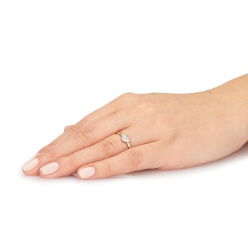 Inel din Aur 14K cu Inimă Ornată cu Zirconiu - Img 3
