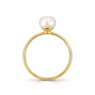 Inel Forever Pearl din AUR 14K cu Perla de Cultura - Img 2