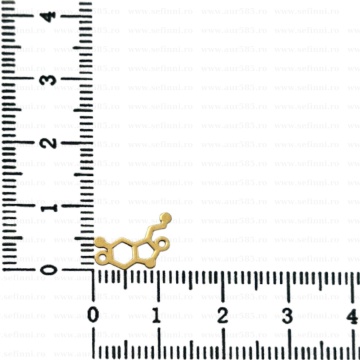 Link din aur 14k - pentru bratara - molecula fericirii