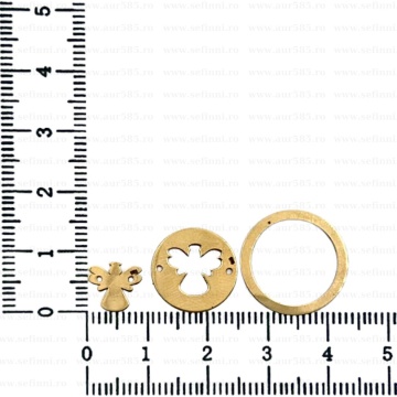Link din aur 14k - pentru bratara - set 3 piese