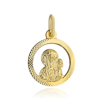 Medalion Aur 14k cu Fecioara Maria si Iisus Hristos - Img 4