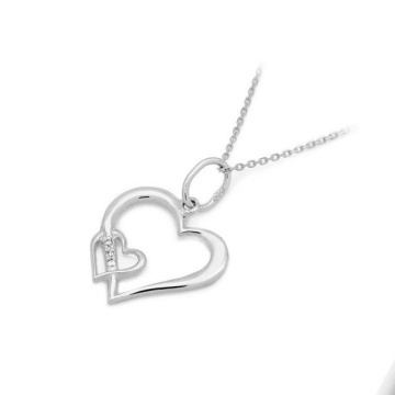 Pandantiv Aur 14K cu Diamante Naturale 0.01 ct - Img 3