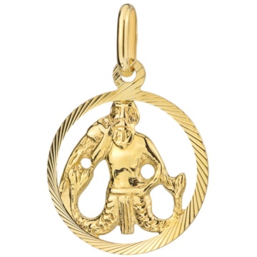 Pandantiv Aur 14K cu Semnul Zodiacal Varsator - Img 2