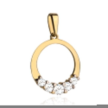Pandantiv Aur 14k cu Zirconii Albe - Img 4