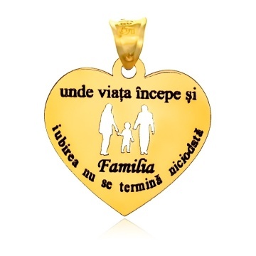 Pandantiv Familia - Unde viața începe - din AUR 14K