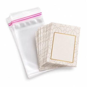 Set 100 ambalaje de colier carton + folie 7x5cm