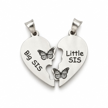 Set pandantive Big SIS Little SIS din Argint 925