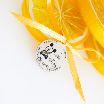 Banut 2cm din Argint 925 pentru Botez - Mot - Scaldat - Personalizabil - Img 4