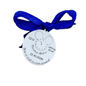 Banut Argint 2cm pentru Botez - Mot - Scaldat - Img 3