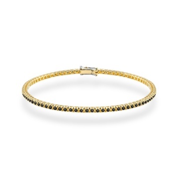 Bratara Aur 14K cu Diamante Naturale Negre 1.07 ct