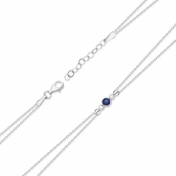 Bratara Aur 14K cu Safir 0.15 ct si Diamante Naturale 0.03 ct - Img 2