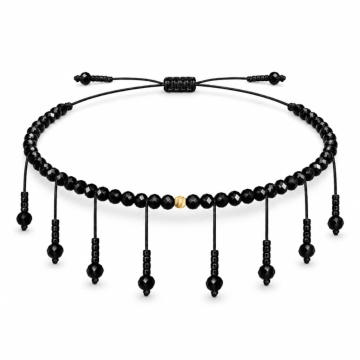 Brățară pentru picior - Charmy Black din AUR 14K