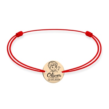 Brățară Sweet Boy cu Bănuț de 14mm din Aur 14K - Img 5