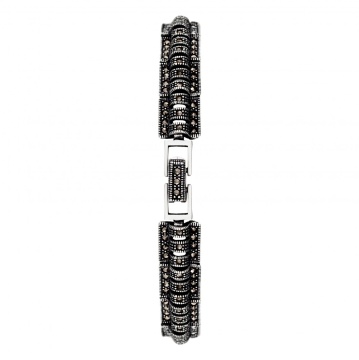 Ceas din Argint 925 cu marcasite 35.80g - Img 2