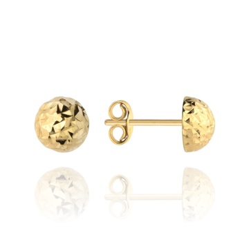 Cercei Aur 14k cu Bilute, 6 mm - Img 3