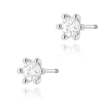 Cercei Aur 14K cu Diamant de Laborator 0.30 ct Filet cu Protectie - Img 7