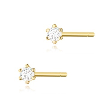 Cercei Aur 14K cu Diamant Natural 0.05 ct