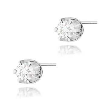 Cercei Aur 14K cu Diamant Natural 0.12 ct Filet cu Protectie - Img 5