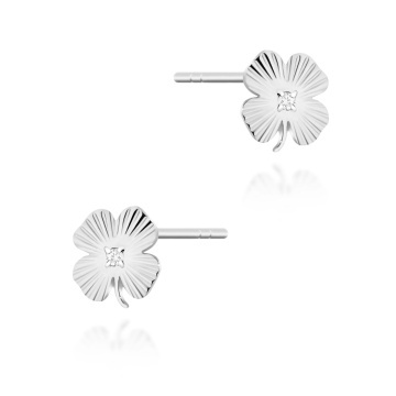 Cercei Aur 14K cu Diamante Naturale 0.01 ct - Img 4