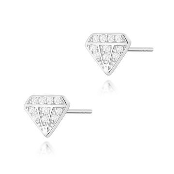 Cercei Aur 14K cu Diamante Naturale 0.10 ct - Img 3