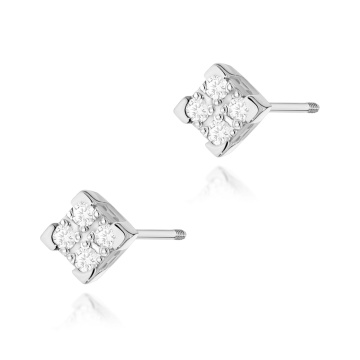 Cercei Aur 14K cu Diamante Naturale 0.16 ct Filet cu Protectie - Img 7