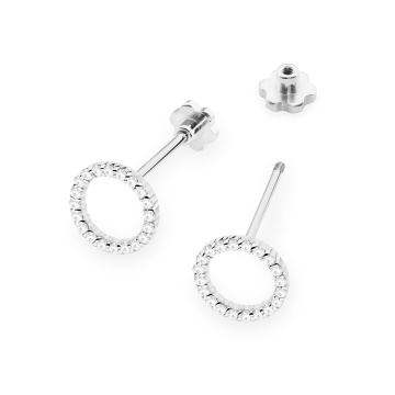 Cercei Aur 14K cu Diamante Naturale 0.20 ct Filet cu Protectie - Img 8