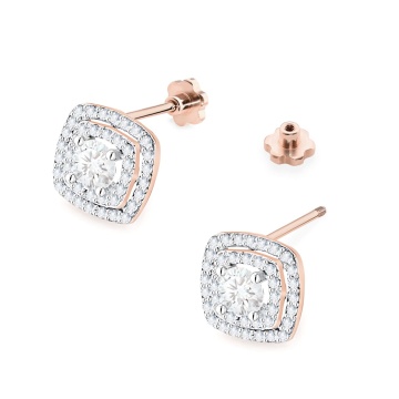 Cercei Aur 14K cu Diamante Naturale 0.70 ct Filet cu Protectie - Img 9