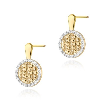 Cercei Aur 14K cu Diamante Naturale 0.87 ct Filet cu Protectie