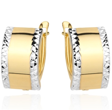 Cercei Aur 14k cu Model Neted si Ajurat - Img 3