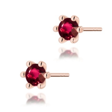 Cercei Aur 14K cu Rubin 0.30 ct - Img 4