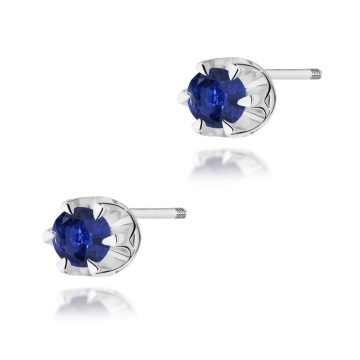 Cercei Aur 14K cu Safir 0.15 ct Filet cu Protectie - Img 5